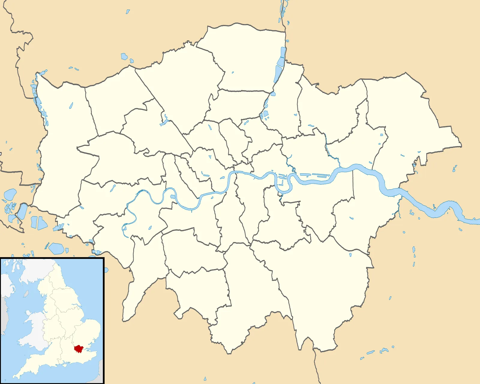 Map of London boroughs — TrustBuilt covers all of Greater London